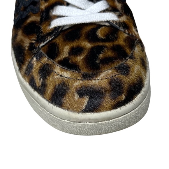 Loeffler Randall Elliot Calf Hair Leopard Print Fashion Sneakers Women's Size 8 - Picture 7 of 14